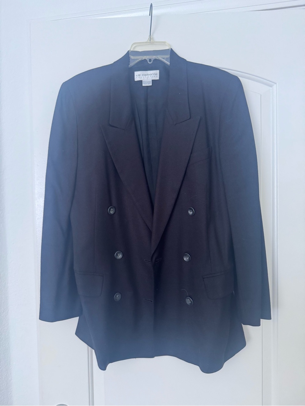 Liz Claiborne Women's Double-Breasted Black Jacket & Skirt